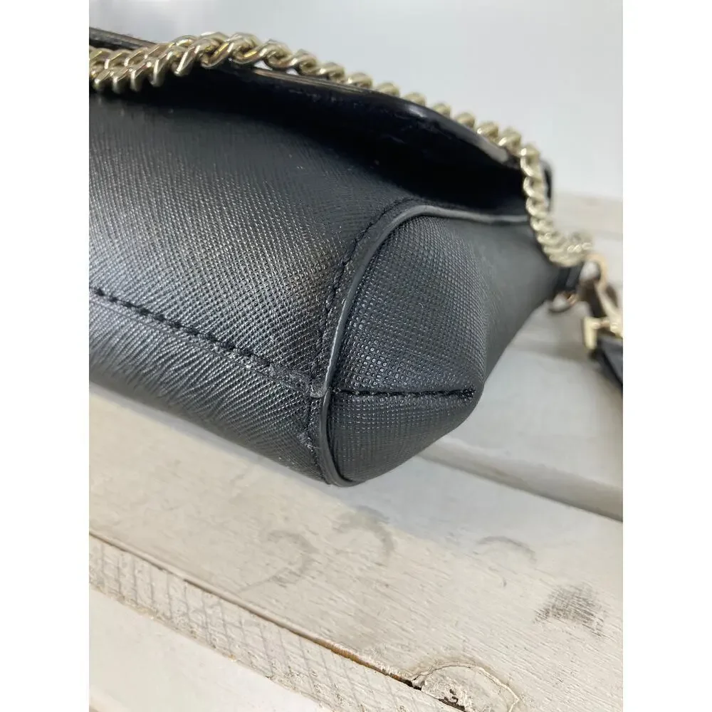 KATE SPADE, SMALL BLACK SAFFIANO LEATHER CROSSBODY BAG (ASIS)